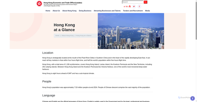 Security scan screenshot of https://www.hketolondon.gov.hk/introHK.php