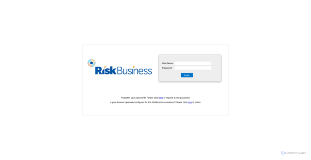 Security scan screenshot of https://subscriber.riskbusiness.com