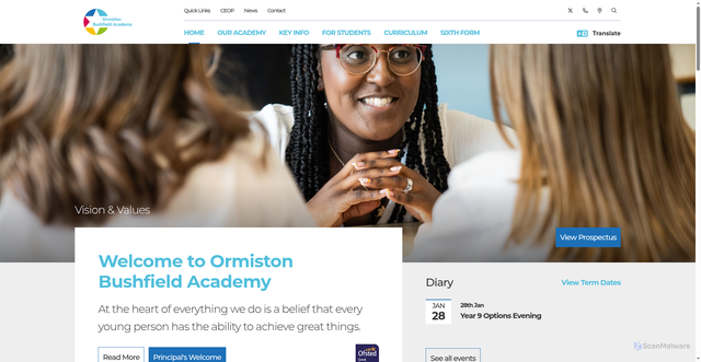 Security scan screenshot of https://www.bushfield.co.uk/