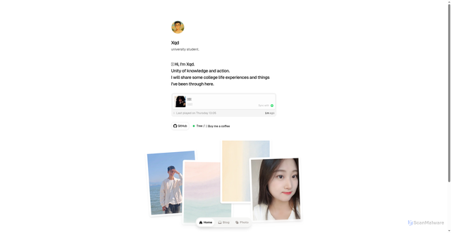 Security scan screenshot of https://myblog-ihiowgbtdp.edgeone.app/