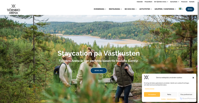 Security scan screenshot of https://tjornbroarena.se/