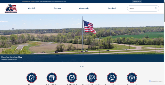 Security scan screenshot of https://millingtontn.gov/