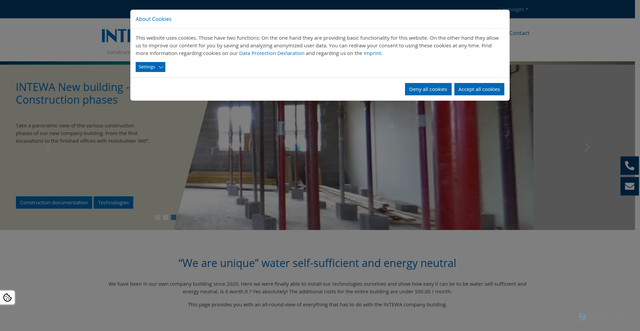Security scan screenshot of https://building.intewa.net/en/home