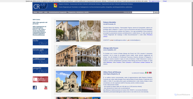 Security scan screenshot of https://www.cricd.it/