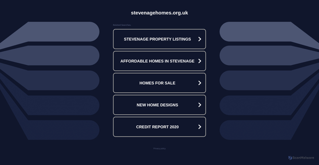 Security scan screenshot of http://www.stevenagehomes.org.uk