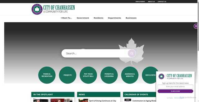 Security scan screenshot of https://www.chanhassenmn.gov/