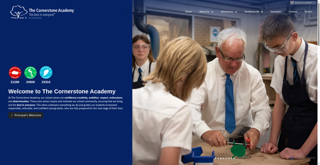 Security scan screenshot of https://www.cornerstoneacademy.org.uk/