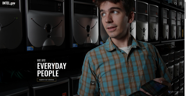 Security scan screenshot of https://intel.gov/