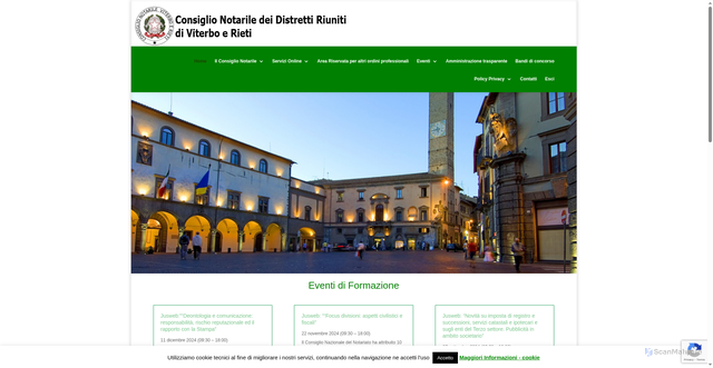 Security scan screenshot of https://www.consiglionotarileviterborieti.com/