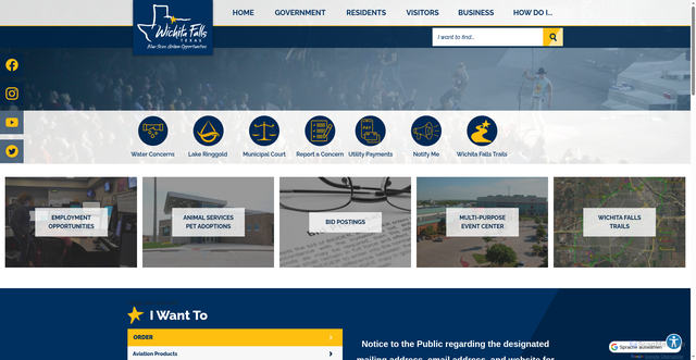 Security scan screenshot of https://wichitafallstx.gov/