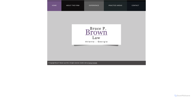 Security scan screenshot of https://brucepbrownlaw.com/