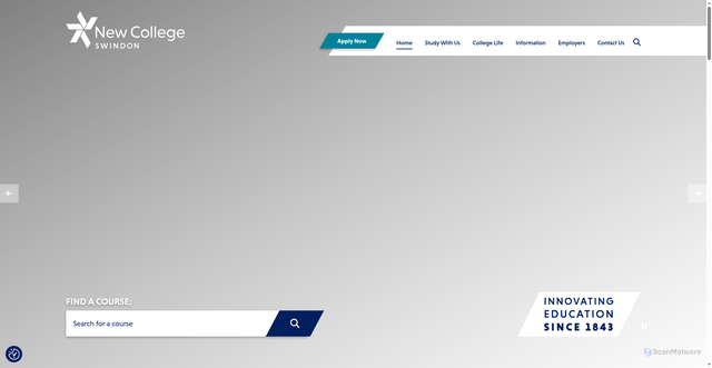 Security scan screenshot of https://www.newcollege.ac.uk/