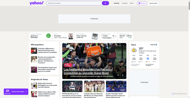 Security scan screenshot of https://mx.yahoo.com