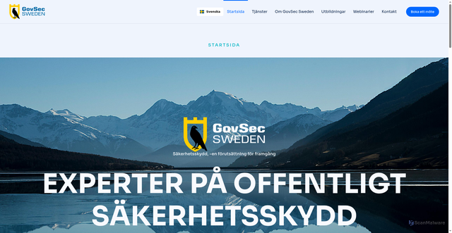 Security scan screenshot of https://xn--skerhetsskydd-bfb.nu