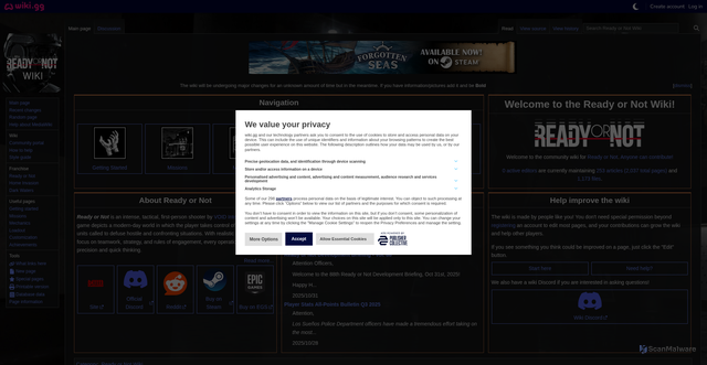 Security scan screenshot of https://readyornot.wiki.gg/