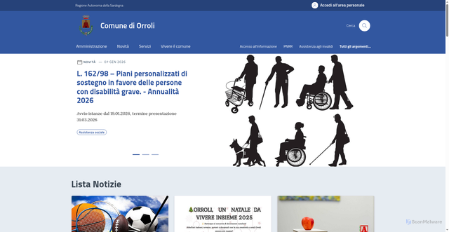 Security scan screenshot of https://comune.orroli.su.it/
