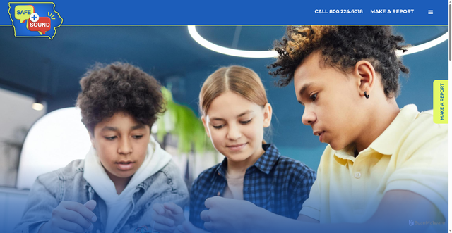 Security scan screenshot of https://safeandsoundiowa.gov/