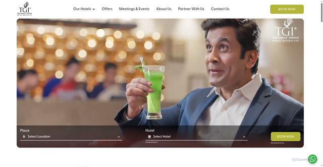 Security scan screenshot of https://tgihotels.com