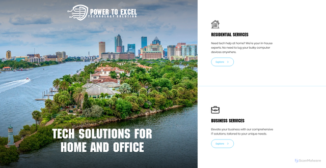 Security scan screenshot of https://powertoexcel.com/