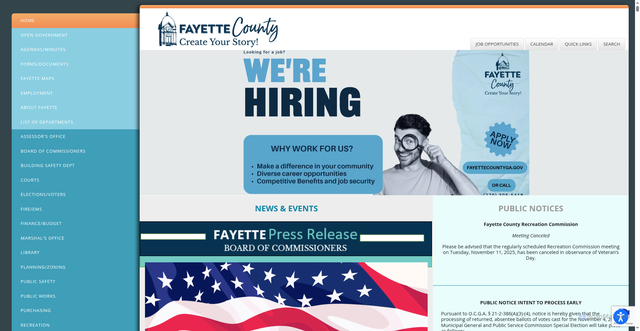 Security scan screenshot of https://fayettecountyga.gov/