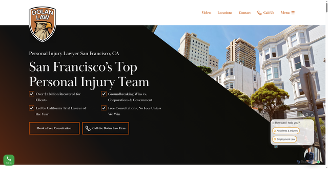 Security scan screenshot of https://www.dolanlawfirm.com/services/personal-injury-lawyer/