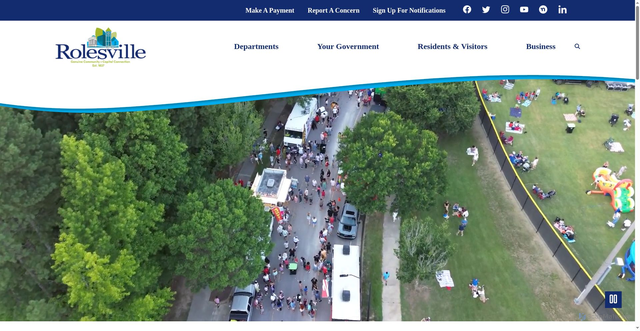 Security scan screenshot of https://www.rolesvillenc.gov/
