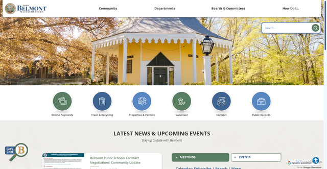 Security scan screenshot of https://belmont-ma.gov/