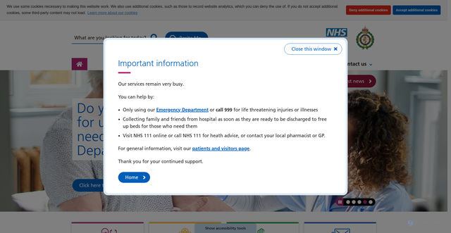 Security scan screenshot of http://www.iow.nhs.uk