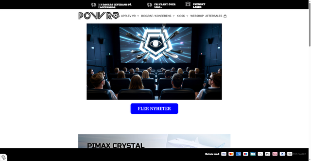 Security scan screenshot of https://povvr.se