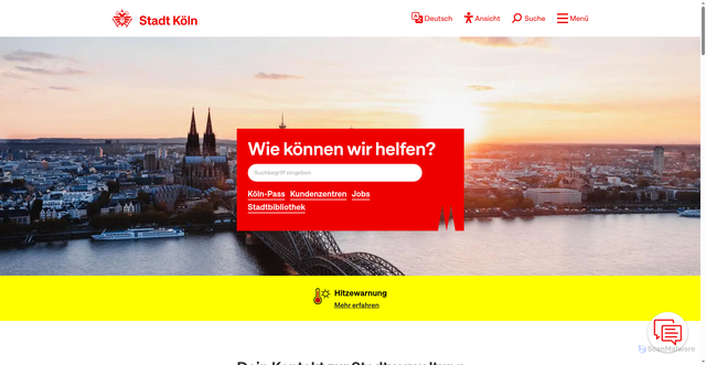 Security scan screenshot of https://stadt-koeln.de