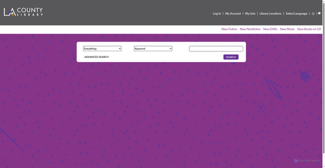 Security scan screenshot of https://catalog.lacountylibrary.org