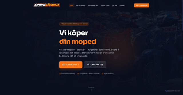 Security scan screenshot of https://xn--mopedkparna-wfb.se