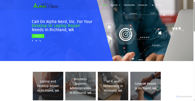 Security scan screenshot of https://alphanerdinc.com/