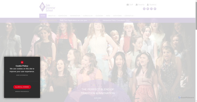 Security scan screenshot of https://www.salegrammar.co.uk/