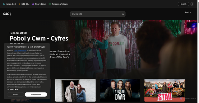 Security scan screenshot of http://www.s4c.cymru/cy/