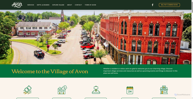 Security scan screenshot of https://www.villageofavonny.gov/