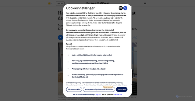 Security scan screenshot of https://www.bt.no/innenriks/i/xrQjWX/hoeibys-forsvarere-ligger-i-kortene-at-det-vurderes-anke