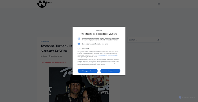 Security scan screenshot of https://naibuzz.com/tawanna-turner-wiki-inside-the-life-of-allan-iversons-ex-wife/