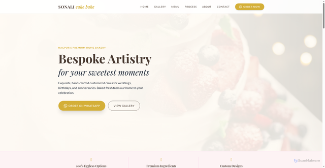 Security scan screenshot of https://sonali-cake-bake-o6iut9f5me.edgeone.app/