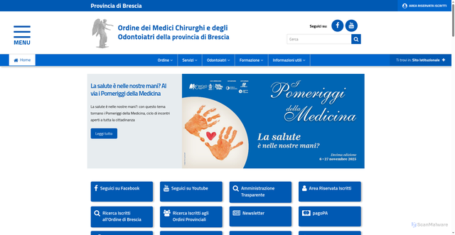 Security scan screenshot of https://ordinemedici.brescia.it/