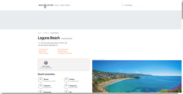 Security scan screenshot of https://beachcatcher.com/beach/laguna-beach