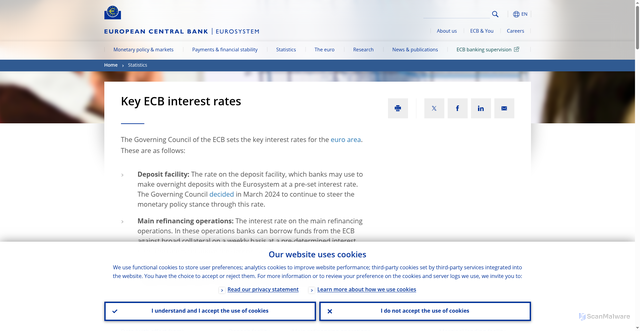 Security scan screenshot of https://www.ecb.europa.eu/stats/policy_and_exchange_rates/key_ecb_interest_rates/html/index.en.html