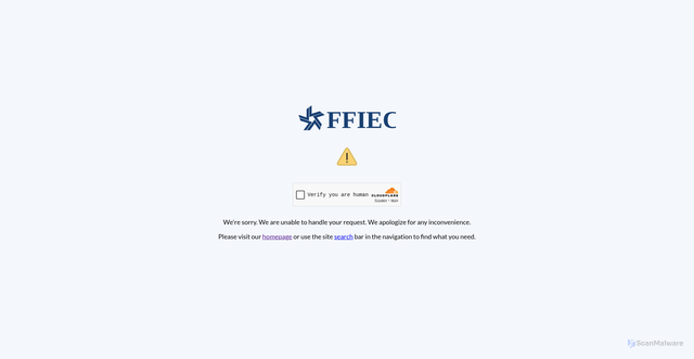 Security scan screenshot of https://www.ffiec.gov