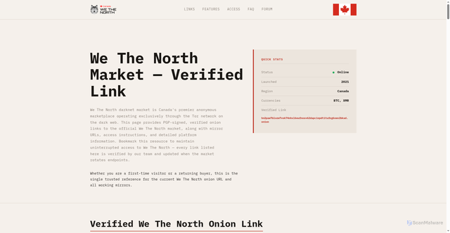 Security scan screenshot of https://wethenorthurl.com/