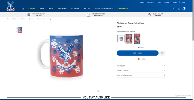 Security scan screenshot of https://shop.cpfc.co.uk/christmas/christmas/christmas/5955_christmas-snowflake-mug.html