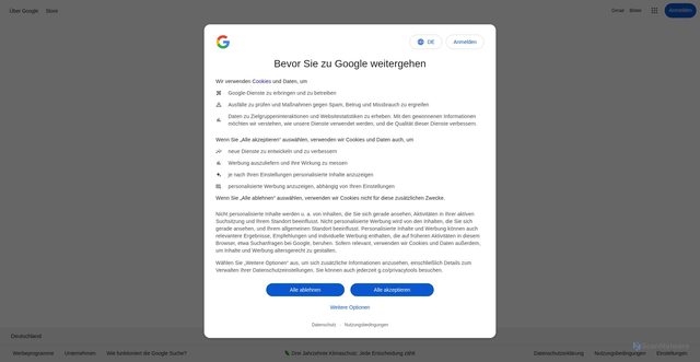 Security scan screenshot of https://google.co.za