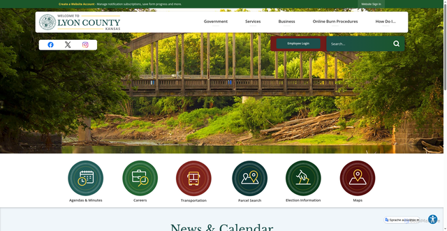 Security scan screenshot of https://lyoncountyks.gov/