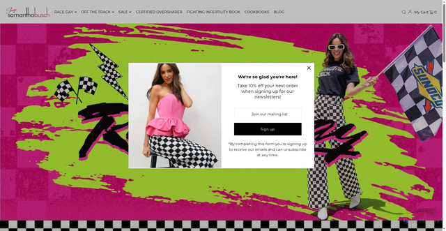 Security scan screenshot of https://samanthabusch.com/