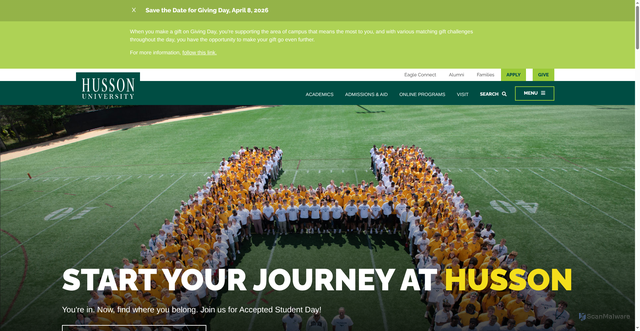 Security scan screenshot of https://husson.edu