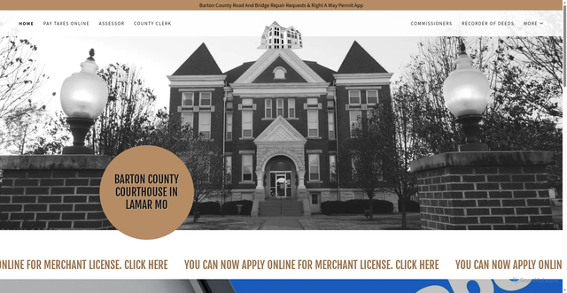 Security scan screenshot of https://countyofbarton.gov/